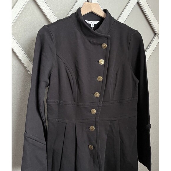 NWT! Cabi Grab & Go Military Style Steampunk Women's M Cotton Coat - Black #695 - Picture 2 of 10